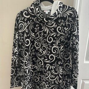 LuLaRoe Amber Black and White Swirl Hoodie